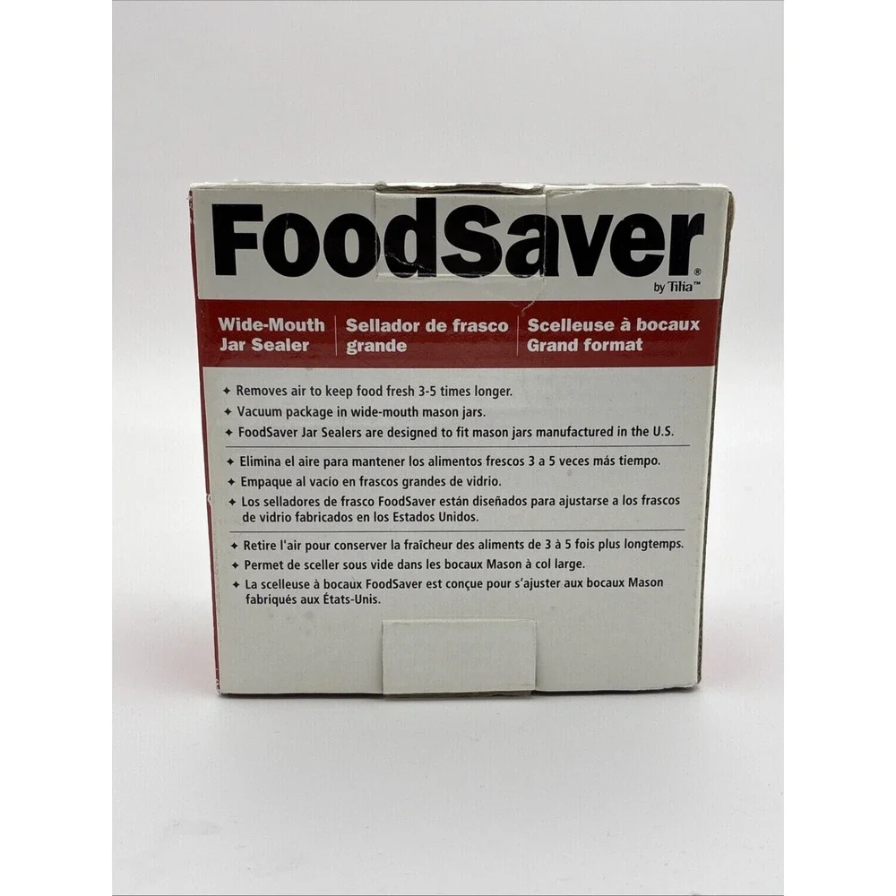 NEW, Food Saver,‎ Wide Mouth Jar Sealer, Never Used, Item #03-0023-01